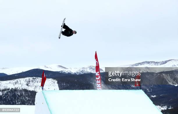 Max Parrot of Canada competes in the men's snowboard Slopestyle Final during Day 4 of the Dew Tour on December 16, 2017 in Breckenridge, Colorado.