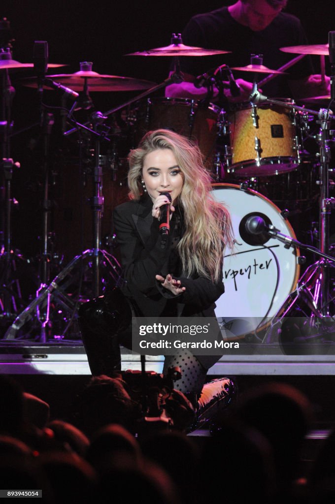 Sabrina Carpenter performs onstage during 93.3 FLZ's Jingle Ball 2017
