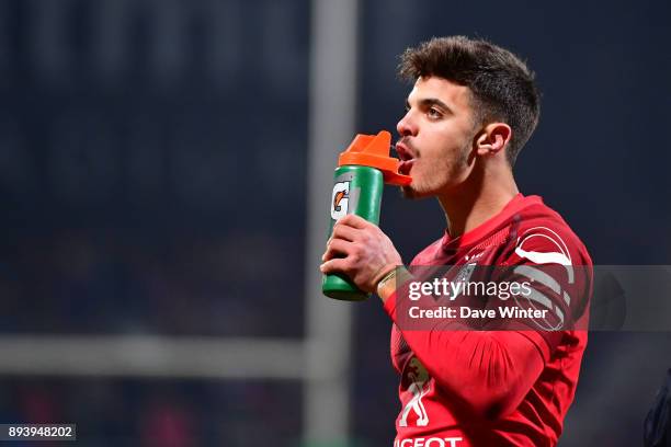 Romain Ntamack of Toulouse during the European Rugby Challenge Cup match between Lyon OU and Stade Toulousain at Stade Gerland on December 16, 2017...