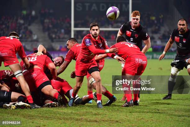 Sebastien Bezy of Toulouse during the European Rugby Challenge Cup match between Lyon OU and Stade Toulousain at Stade Gerland on December 16, 2017...