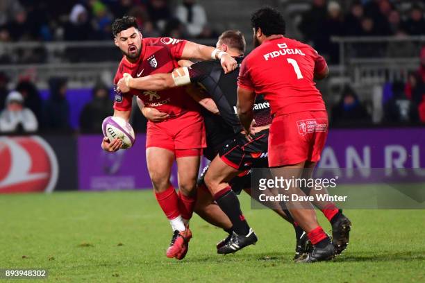 Jared Poi of Toulouse during the European Rugby Challenge Cup match between Lyon OU and Stade Toulousain at Stade Gerland on December 16, 2017 in...