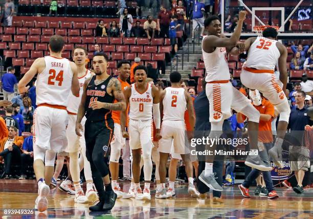 The Florida Gators fall to the Clemson Tigers, 71-69, during the Orange Bowl Basketball Classic at the BB&T Center in Sunrise, Fla., on Saturday,...