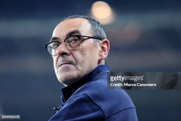 Maurizio Sarri, head coach of Ssc Napoli, looks on before the Serie A football match between Torino FC and Ssc Napoli. Ssc Napoli wins 3-1 over...