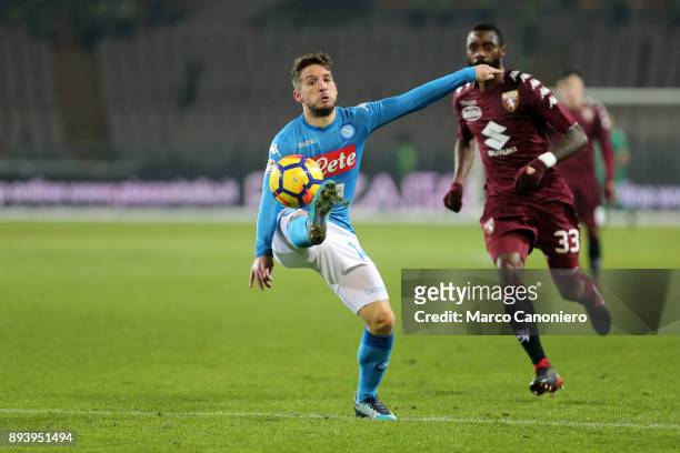 Dries Mertens of Ssc Napoli in action during the Serie A football match between Torino Fc and Ssc Napoli. Ssc Napoli wins 3-1 over Torino Fc.