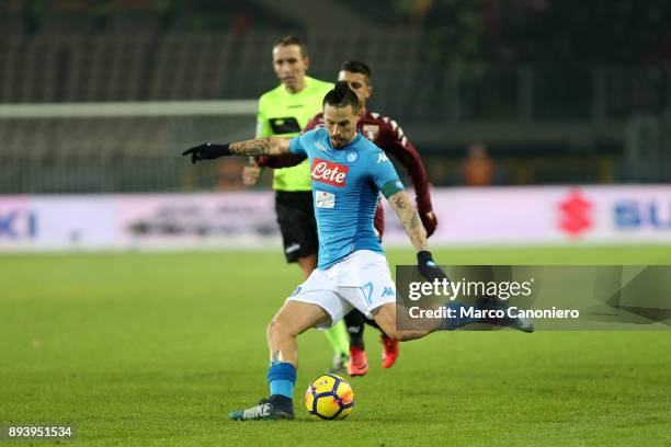 Marek Hamsik of Ssc Napoli in action during the Serie A football match between Torino Fc and Ssc Napoli. Ssc Napoli wins 3-1 over Torino Fc.