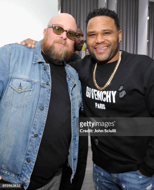 Jon Buscemi and Anthony Anderson attend Buscemi x Quincy Exclusive Launch at Neiman Marcus Beverly Hills on December 16, 2017 in Beverly Hills,...
