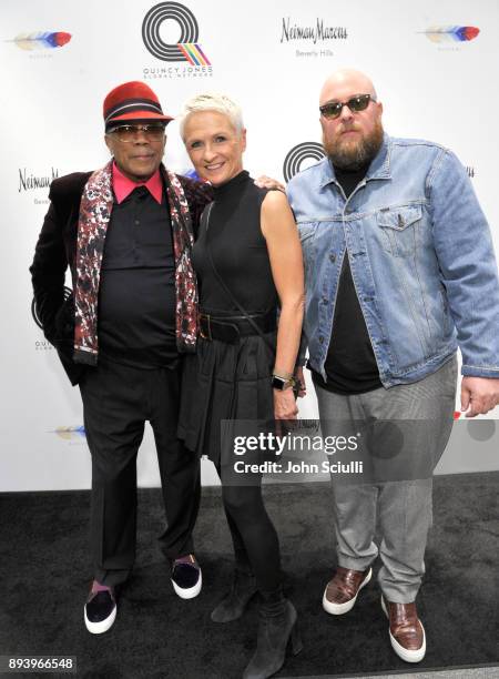 Quincy Jones, Vice President, General Manager at Neiman Marcus Gretchen Pace and Jon Buscemi attend Buscemi x Quincy Exclusive Launch at Neiman...