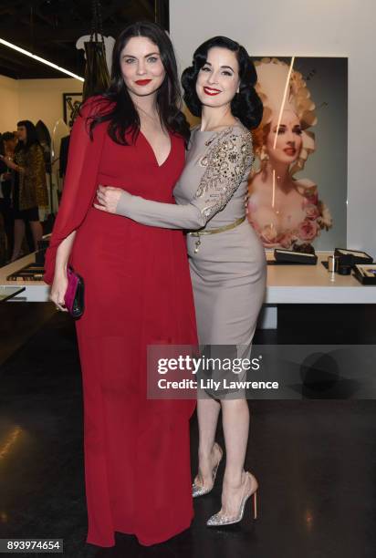 Dita Von Teese and actress Jodi Lyn O'Keefe attend Ruinart Champagne celebrates Dita Von Teese and her scandalous fragrance collaboration with...