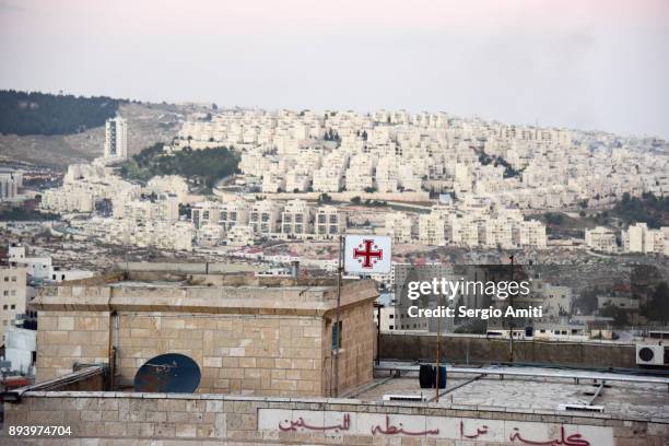 bethlehem skyline - israele bildbanksfoton och bilder