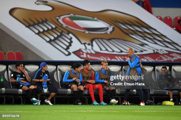 Keisuke Honda of Pachuca is seen during the FIFA Club World Cup UAE 2017 third place play off match between Al Jazira and CF Pachuca at the Zayed...