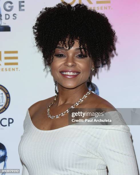 Actresss / Singer Demetria McKinney attends the 49th NAACP Image Awards Nominees' luncheon at The Beverly Hilton Hotel on December 16, 2017 in...