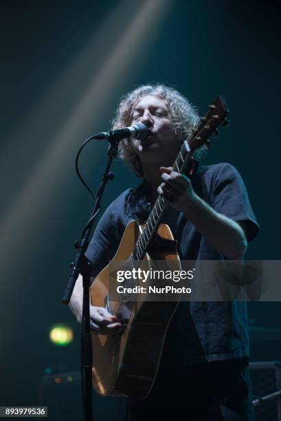 John Power of the British rock band Cast performs live at O2 Academy Brixton, London on December 16, 2017. Cast are an English rock band from...