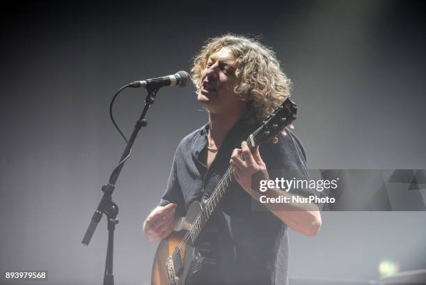 John Power of the British rock band Cast performs live at O2 Academy Brixton, London on December 16, 2017. Cast are an English rock band from...