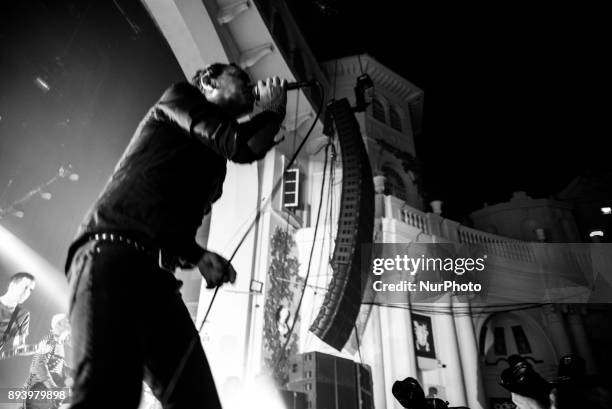 British indie rock band Shed Seven perform on stage at O2 Academy Brixton, London on December 16, 2017. The band has released a brand new album...