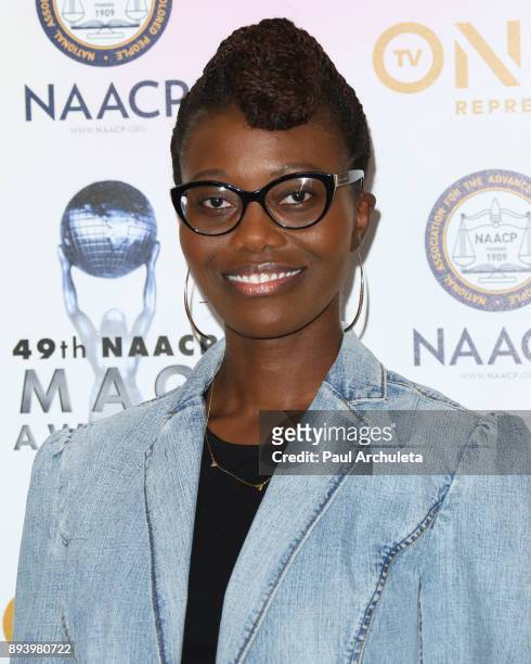 Writer Erica Anderson attends the 49th NAACP Image Awards Nominees' luncheon at The Beverly Hilton Hotel on December 16, 2017 in Beverly Hills,...