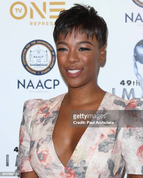 Actresss Samira Wiley attends the 49th NAACP Image Awards Nominees' luncheon at The Beverly Hilton Hotel on December 16, 2017 in Beverly Hills,...