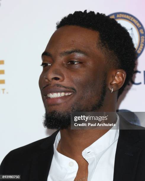 Actor Woody McClain attends the 49th NAACP Image Awards Nominees' luncheon at The Beverly Hilton Hotel on December 16, 2017 in Beverly Hills,...