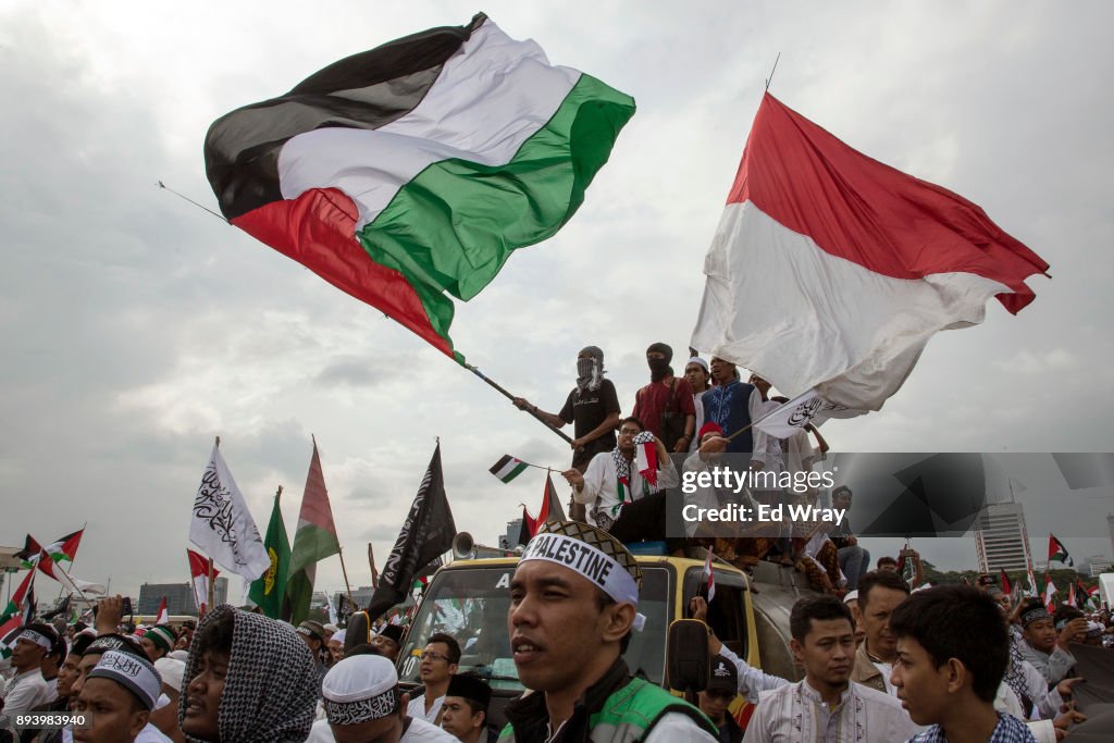 Indonesians Demonstrate Against Trump's Recognition of Jerusalem as Israel's Capital