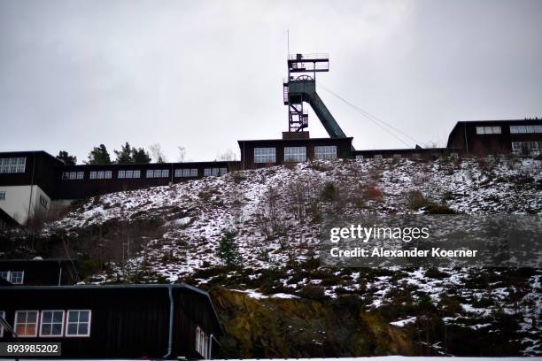 General view of the Rammelsberg mine which offers a two day underground Christmas market in the former Rammelsberg mine on December 16, 2017 in...