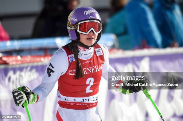 Anna Veith of Austria takes 1st place during the Audi FIS Alpine Ski World Cup Women's Super G on December 17, 2017 in Val-d'Isere, France.