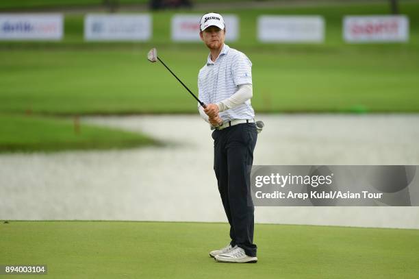 Scott Vincent of Zimbabwe pictured during final round of the 2017 Indonesian Masters at Royale Jakarta Golf Club on December 17, 2017 in Jakarta,...