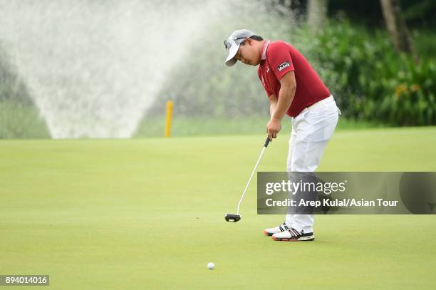 Kim Giwhan of Korea pictured during final round of the 2017 Indonesian Masters at Royale Jakarta Golf Club on December 17, 2017 in Jakarta, Indonesia.