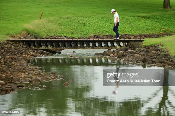 Younghan Son of Korea pictured during final round of the 2017 Indonesian Masters at Royale Jakarta Golf Club on December 17, 2017 in Jakarta,...