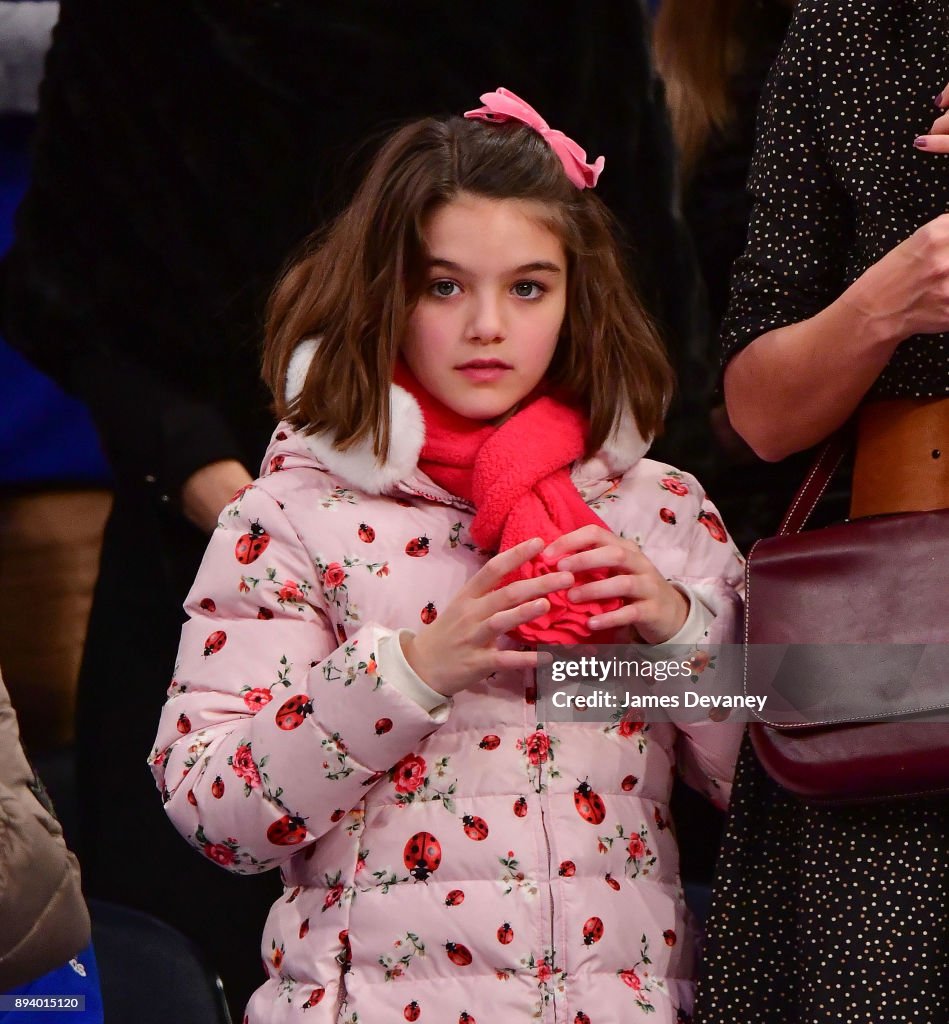 Celebrities Attend The New York Knicks Vs Oklahoma City Thunder Game