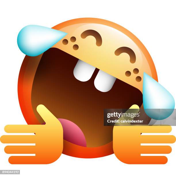 realistic emoji - crying hug stock illustrations