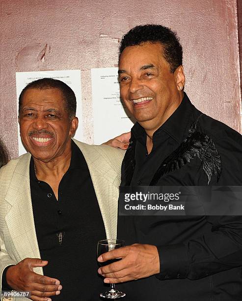 Ben E. King and Gary U.S. Bonds attends Gary U.S. Bonds birthday bash at B.B. King Blues Club & Grill on June 17, 2009 in New York City.