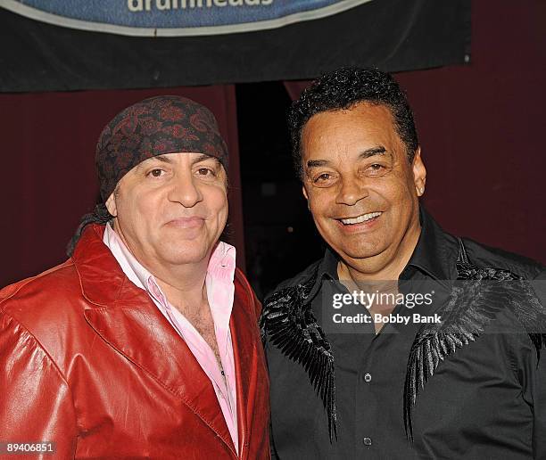 Steven Van Zandt and Gary U.S. Bonds attends Gary U.S. Bonds birthday bash at B.B. King Blues Club & Grill on June 17, 2009 in New York City.