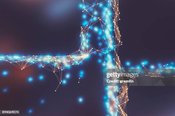 abstract connection of lines and dots - dotted slovenia stock pictures, royalty-free photos & images