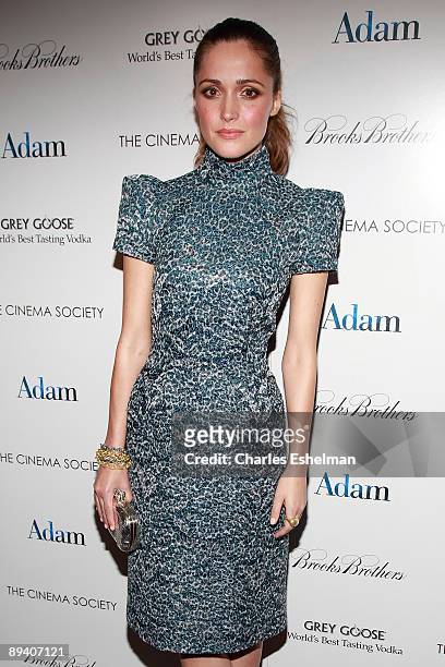 Actress Rose Byrne attends a screening of "Adam" hosted by the Cinema Society and Brooks Brothers at the AMC Loews 19th Street on July 28, 2009 in...