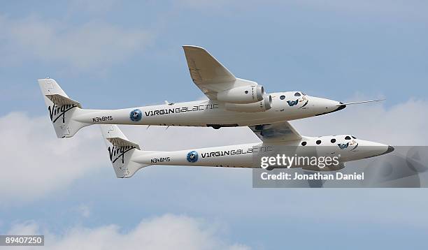 Virgin Galactic VMS Mothership "Eve," also known as "WhiteKnightTwo," a civilian carrier plane that will be used to launch the SpaceShipTwo...