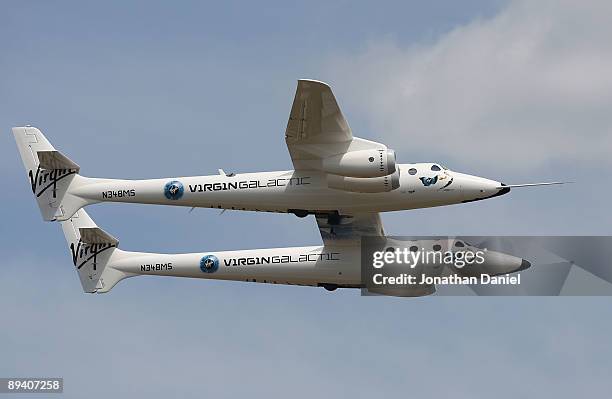 Virgin Galactic VMS Mothership "Eve," also known as "WhiteKnightTwo," a civilian carrier plane that will be used to launch the SpaceShipTwo...