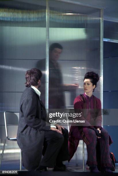 November, 2005. Madrid Dress rehearsal in the Abadia Theater of the play: 'Flechas del angel del olvido' , by Jose Sanchis Sinisterra.