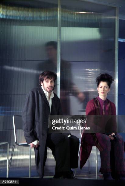 November, 2005. Madrid Dress rehearsal in the Abadia Theater of the play: 'Flechas del angel del olvido' , by Jose Sanchis Sinisterra.