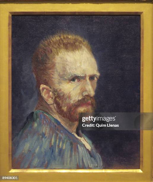 Thyssen-Bornemisza Museum, Madrid, Spain. 'The Mirror and the Mask' Exhibition. Self-Portrait by Vincent van Gogh.