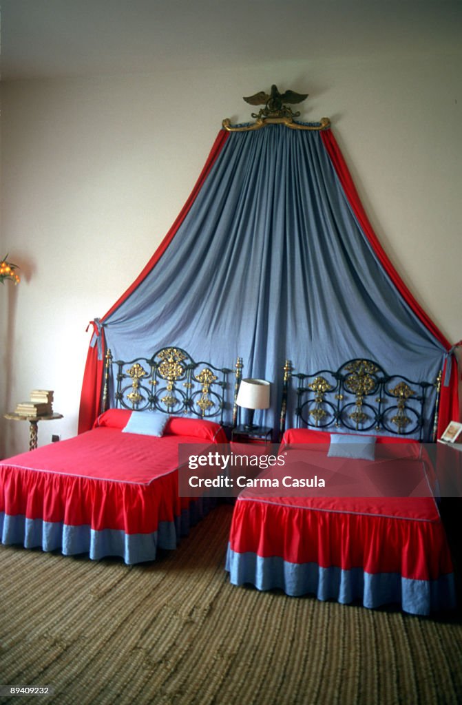 Port Lligat, Gerona. Catalonia (Spain) Inside the 'Dali's House', an studio of the universal painter, Salvador Dali. In the image, the Gala and Dali's bedroom