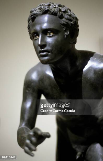 Napoles Archaeological museum. Athlete sculpture from Pompeya