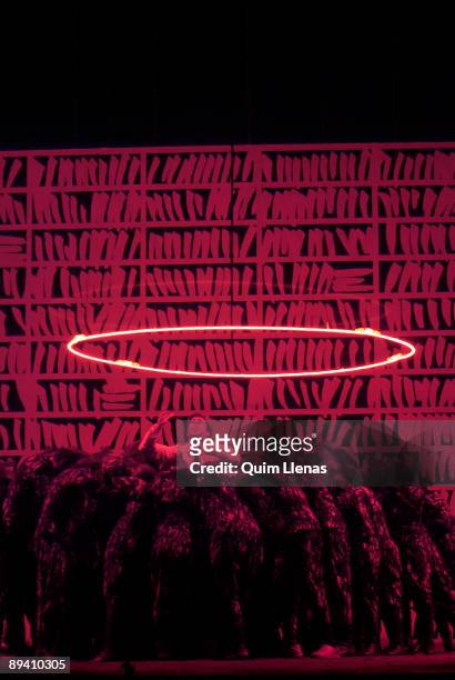 May 3, 2007. Real Theatre. Madrid. Spain. Dress rehearsal of the opera "El viaje a Simorgh" by the Spanish compositor Jose Maria Sanchez Verdu. The...