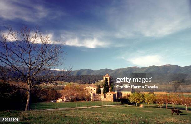 Vall de Bianya, Girona. Cataluna Romanic Church Santa Margarida.