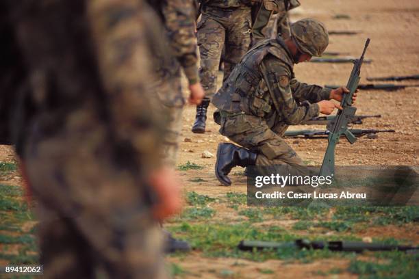 Millan Astray Barrack, Melilla The Spanish Legion. Practices of shot with a CETME. The Legion. Quartering Millan Astray, Melilla.