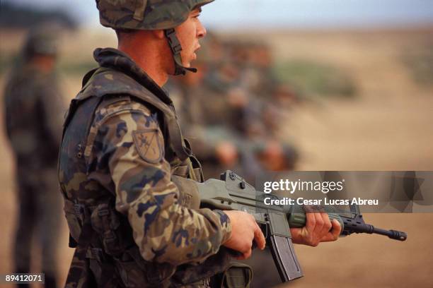 Millan Astray Barrack, Melilla The Spanish Legion. Practices of shot with a CETME. The Legion. Quartering Millan Astray, Melilla.