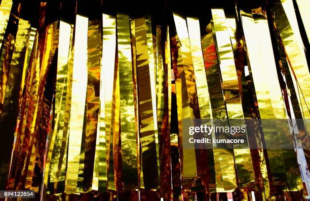 golden ribbon - festival tanabata imagens e fotografias de stock