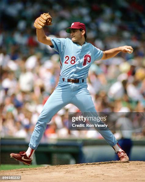 Shale Rowsley Shane Rawley of the Philadelphia Phillies pitches during an MLB game ...