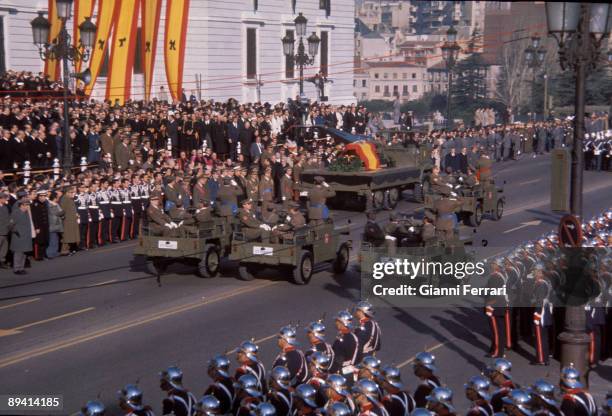 Madrid. Spain. Death of Franco. Image of the city during the later events to the death of Franco.