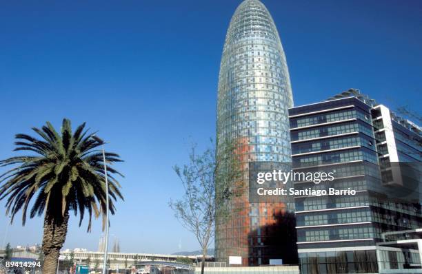 Tower. Barcelona. Designed by architect Jean Nouvel, the building will be the headquarters for Aguas de Barcelona company, and it's the third highest...