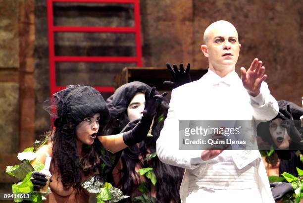 October, 2005. Albeniz Theartre, Madrid. Spain. Festival of Autumn. General dress rehearsal in the theater Albeniz of 'Antigone' of Sophocles, by the...