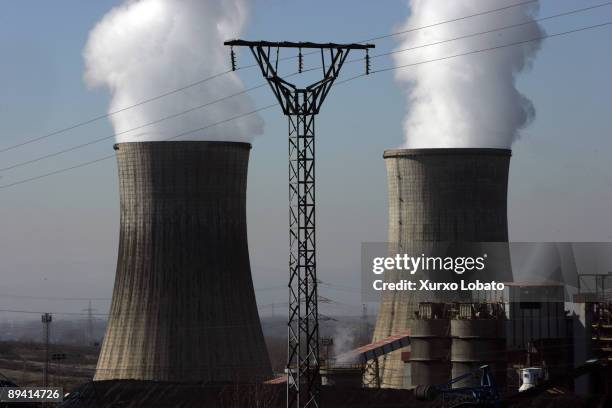 Endesa. Bierzo Thermal power station of Endesa. Electricity.